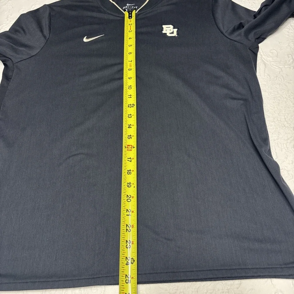 Nike Baylor University Bears Baseball 1/4 Zip Pullover Men's Size L Dri Fit EUC